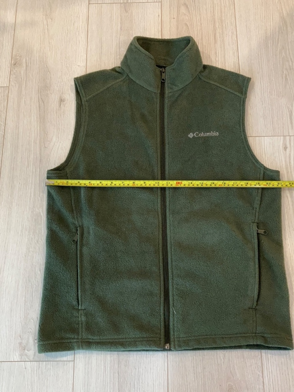 Columbia Men's Olive Green Steens Mountain Full Zip Fleece Vest Jacket Size Medi - Picture 10 of 11